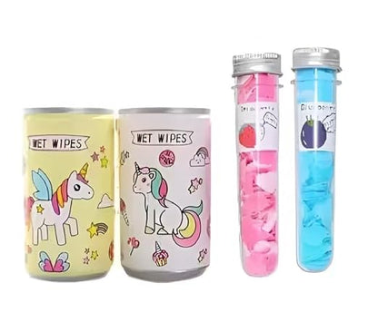 Combo of 3 – Cute Travel Wet Wipes &amp; Paper Soap Kit