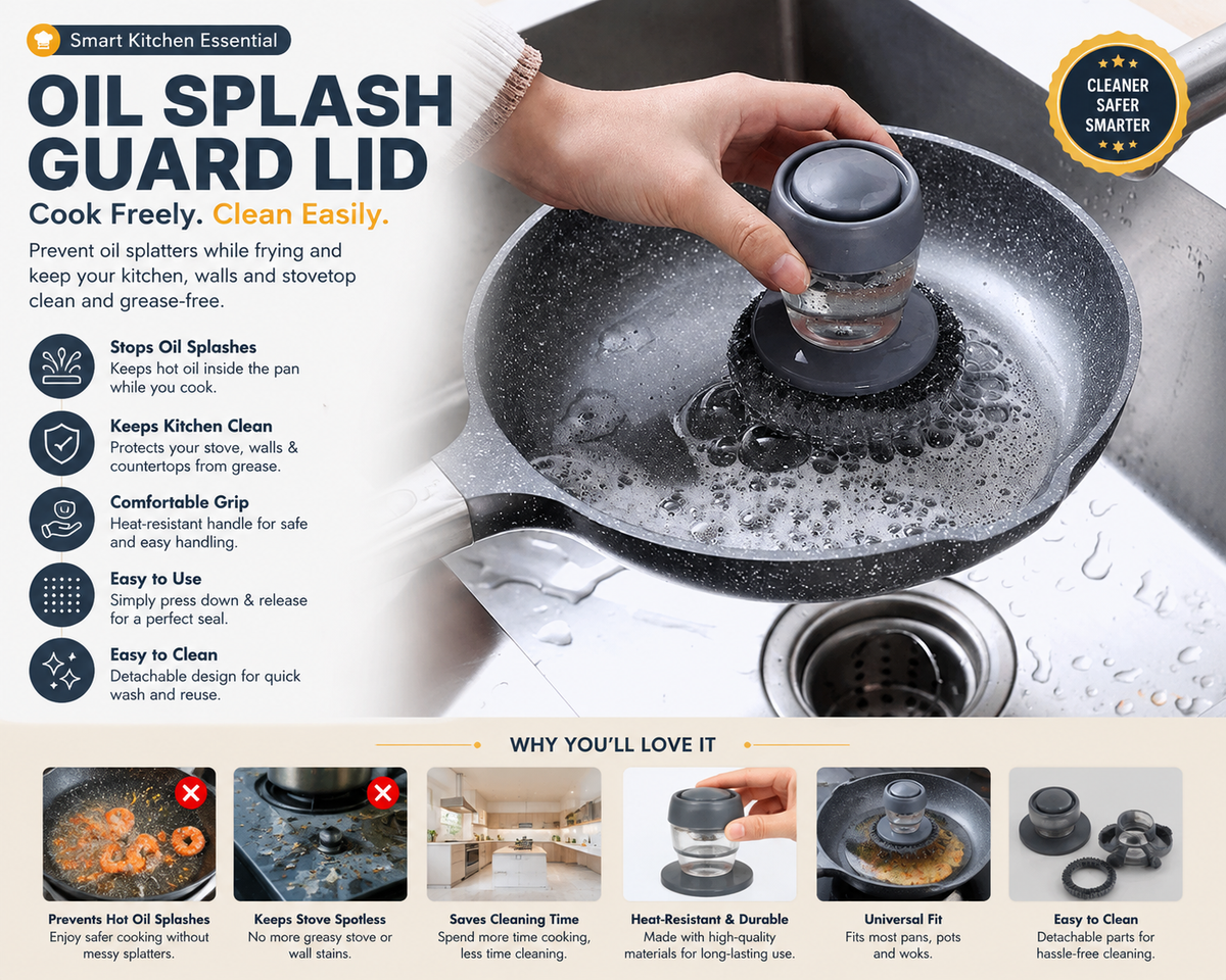 Soap Dispensing Dish Scrubber Brush – 2-in-1 Kitchen Cleaning Brush with Refillable Soap Handle