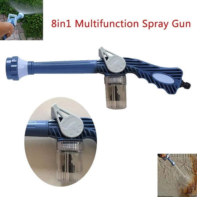 8-in-1 Turbo Water Spray Gun with Soap Dispenser – Multi-Purpose Cleaning &amp; Gardening Tool