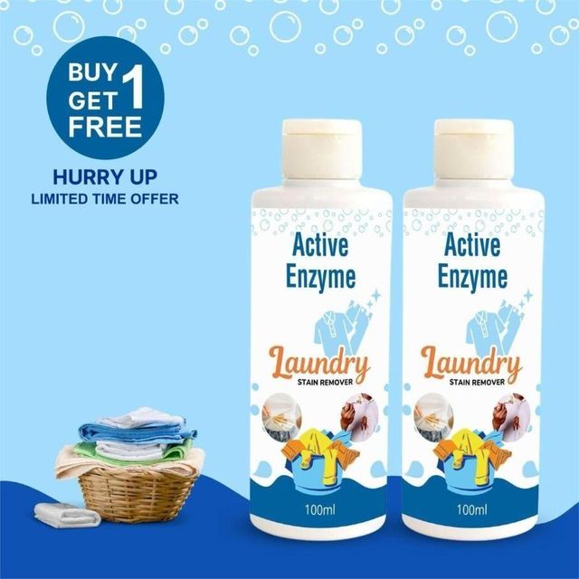 Active Enzyme Laundry Stain Remover – 100ml × 2 | Buy 1 Get 1 Free