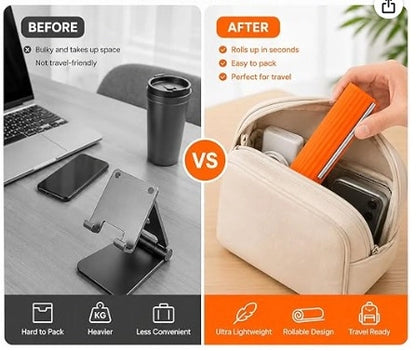 Premium Foldable Silicone Mobile & Tablet Stand | Anti-Slip Adjustable Phone Holder