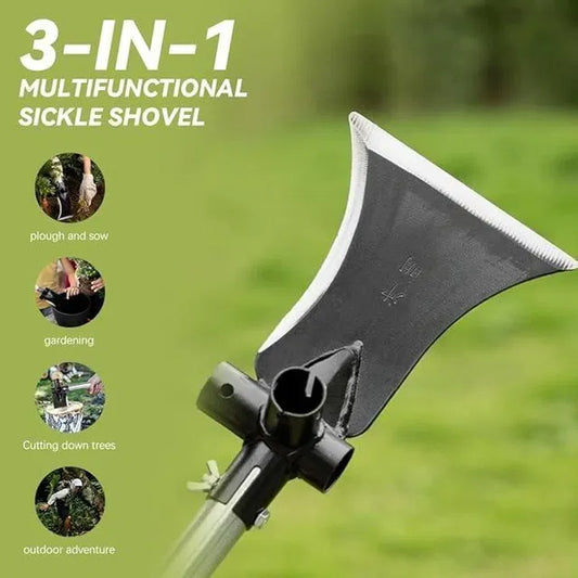 3-in-1 Multifunctional Garden Shovel – Heavy-Duty High Carbon Steel Tool