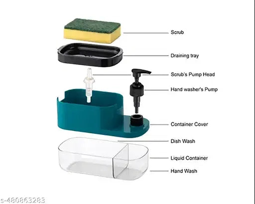 3-in-1 Soap Dispenser &amp; Sponge Holder – Smart Kitchen Sink Organizer